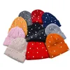 Chapeaux tricotés en perles pour femmes, 10styles, en laine au Crochet, à la mode, bonnet chaud de Ski, de fête, hiver