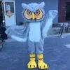 Performance blue plush owl Mascot Costumes Halloween Fancy Party Dress Cartoon Character Carnival Xmas Easter Advertising Birthday Party Costume Outfit