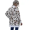 Autumn Winter Leopard Thin Knitted Cardigan Coat Women Long Sleeve Plus Size Fashion Vintage s Female 210603