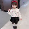 女の子のガール春の秋の子供用シャツの女の子のカジュアルスタイルの子供用服の女の子のための女の子のための女の子のブラウスのシャツ210412