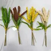 装飾的な花の花輪の花輪6個の人工小型の泡の穀物シミュレーション耳コーンの偽のブーケ花の配置の背景レイアウト