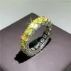 Bague de promesse en argent Sterling 925 pour femmes et hommes, bague de fiançailles en diamant cz, coupe coussin, bijoux à la mode