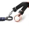 Chaveiro de couro vintage chaveiro anel duplo keyfob titular ajuste diy trinket lanyard acessórios keyrings unisex jóias g1019