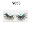 도매 크리스마스 색상 과장된 가짜 속눈썹 자연 시뮬레이션 25mm 반짝이 속눈썹 shimmery lashes 할로윈을 위해 메이크업