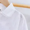 Girls' Autumn Clothes Set Puff Sleeve Doll Collar Long-Sleeved Shirt + Strap Dress 2pcs Toddler 210528