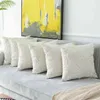 Fildişi yastık kapağı çiçek yastık kapağı pamuk suqare nakış yastığı kılıfı 45x45cm kanepe için ev dekorasyonu 210401