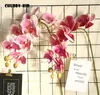 Decorative Flowers & Wreaths Wholesale Real Touch 7 Heads Artificial Butterfly Orchids Hand Felt Latex Wedding Phalaenopsis 12pcs/lot