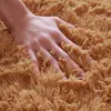 Alfombras negras peludas para sala de estar casa plush piso alfombra esteras esponjosas para niños alfombra de piel falsa alfombra sedosa 210626