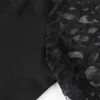 Femmes Plus La Taille O Cou Robes Flare À Manches Longues En Dentelle Noir Patchwork Moulante Bureau Lady Eveing Fête D'anniversaire Robes 4XL 5XL 210527
