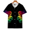 3D-gedrucktes Baseball-Shirt Mann Kurzarm-T-Shirts Günstiges Sommer-T-Shirt Gute Qualität Männlicher O-Ausschnitt Tops Größe S-3XL 0229