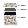 Square Foldable Multifunctional Storage Stool Home Bedroom Finishing Cotton Linen Fabric Creative Sofa Bags