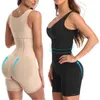 Zip Waist Lace Slimming Coret Control Shapewear Butt Lifter Strap Body Shaper Underkläder Bodysuit Kvinnor Plus Storlek S-6XL