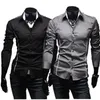 Men's Slim fit Dress Shirt Long Sleeve Shirts for Men Business Tops Fashion Stylish Plus Size M-3XL