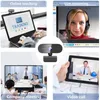 US stock 1080p HD Webcam USB Web Camera with Microphone253t