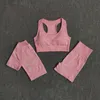 Sportpakken Naadloze 3 stks Vrouwen Yoga Set Workout Bra Crop Top Korte Mouw T-shirt Hoge Taille Fitness Gym Kleding