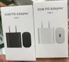 EU Pulg Wall Super szybka ładowarka USB C dla Samsung PD 45W Chargers Galaxy S20 / S20 21 Ultra / Note10 / Note 10 Plus Ta845 z pakowaniem