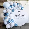 Latex Blauwe Ballon Set Firtst 1e Eén jaar Verjaardag Jongen Decor Baby Douche Kinderen Ballon Boog Garland Kit Party Decoratie