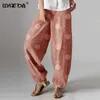 Polka Dot Print Women's Pants Loose Casual Ankle-length Straight Trousers For Female 2021 Summer Autumn New Fashion Smooth Pant Q0801