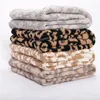Trendy Leopard Fleece Blankets Children Adults Winter Spring Throw Blanket Nap Air Conditioner Blanket INS Fashion Car Travel Thro197s
