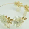 Hair Clips & Barrettes Baroque Hairband Gold Bridal Tiara Comb Wedding Jewelry Leaves Headband Retro Luxury Wear Women Accessories