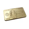 24K Gold US Pommoratywne monety 44283 mm USA 100 dolarów i rzemieślnicze BAR Square Metal Craft Craft Collection C8075284