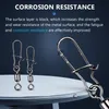 50 stks visconnector 2# -14# Accessoires zwenk pin snap rollend swivel voor vishook lokt tackle haken