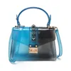 Clear Transparent PVC Shoulder Bags Women Candy Color Jelly Purse Solid Handbags Sac A Main Femme Crossbody Bag