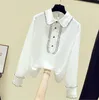 Mode Shirts Herfst Dames Doll Kraag Lange Sleevese Chiffon Shirt Tops Dames Studenten Blouses A3816 210428