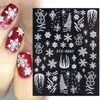 10pc 5D flocons de neige blancs en relief autocollant noël nouvel an Nail Art Design hiver charmes fleur manucure curseur décalcomanies CHSTZ5D017822262