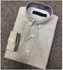 Nuove famose camicie da uomo Top piccolo cavallo qualità Camicetta ricamata Camicie manica lunga tinta unita slim fit casual business clo321U