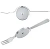 2In1 pizza cutter verktyg pizza-hjul och gaffel tårta server shovel slicer spatel köksugn skrapa DIY verktyg bakverk supplies sn3020