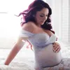 Vestido de maternidade de renda para po atirar longa Maxi vestido sexy roupas grávidas mulheres gravidez POY POYPS 210922