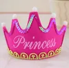 LED Couronne Chapeaux Garçon Fille Princesse Roi Tiara Joyeux Anniversaire Fête Décoration Chapeaux Baby Shower Parties Décorations Fournitures RRA11448