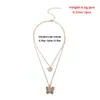 Pendant Necklaces SANSHOOR Trendy Multi-Layers Butterfly Necklace Crystal Fashion Women Pendants Sets Jewelry 2022 DesignZW-1187NL11