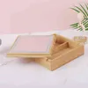 LED Natural Wood Light Portable Cosmetic Storage Box Case Retro Lighting Makeup Spegel