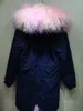 Damesbont Faux 2021 Mode Dikke Warme Lam Jas Dames Lange Jassen Roze Wol Winter Jas