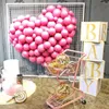 Party Dekoration Geometrie Hochzeit Bogen Dekor Quadratisches Gitter Metall Mehrfarbige Mesh Luftballons Hintergrund Stand268f