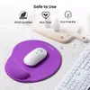 Pad Mouse con memory schiuma antiscivolo PU Base Liscio Rivestimento ergonomico Design ergonomico Confortevole da polso per ufficio