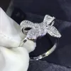 925 Sterling Zilveren Ring Vinger Vlinder Belofte Mode Ringen Voor Vrouwen Sieraden Puur Echt Zilver Engagement Meisje ZR1140