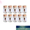 10pcs 100ml Glass Jars With Cork Lids DIY Wishing Bottle Wedding Favors Apothecary Jars Honey Pot Bottles Pudding Glass Bottle W