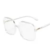 Erilles特大の正方形のメガネフレームコンピュータ眼鏡フレーム女性アンチブルーライトブロック黒いプラスチックスペクタクルフレームY08852036