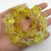 APDGG Yellow Glass Quartz Crystal Ruwe Nugget Losse Kralen 16 "Sieraden Maken DIY