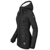 Winter Parkas Mantel Starke Mit Kapuze Frauen Jacke Baumwolle Warme Weibliche Winddicht Oberbekleidung Zipper Tasche Kordelzug Mäntel 211018