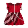 여름 아기 소녀 공주 드레스 키즈 민소매 조끼 드레스 코튼 어린이 격자 무늬 스커트 소녀 스커트 1-7 년