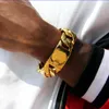31MM Wide Shiny Cuba Big Bracelet Men Cool Punk Stainless Steel Jewelry Fashion Men's Bracelets & Bangles Hand Thick Chain 210609
