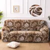 Stuhlabdeckungen 20thick Plüsch Elastic Sofa Cover Floral Drucken 1/2/3/4 Sitzer Slipcover Couch Stretch Ecke für Wohnzimmer