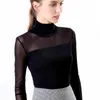 Z Długim rękawem Plus Size 3XL Kobiety Moda Turtleneck Koszulki Biurowe Damskie Topy Solidne i białe Bluzki 5907 50 210417