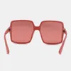 Unisex Square Transparent Full Frame Casual UV Protection Sunglasses