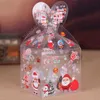 Många stilar PVC Transparent godislåda Juldekoration Presentförpackning och förpackning Santa Claus Snowman Elk Reindeer Candy Apple Boxes DAR71