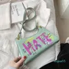 Omuz Çantaları Kadınlar Için Graffiti PU Deri Küçük Koltukaltı Lüks Çanta Kadın Seyahat Tote Lady Crossbody